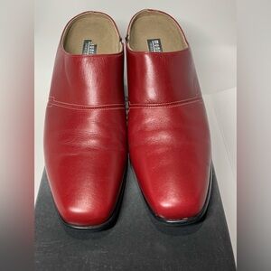 Munro Bold Red Leather Clogs